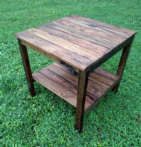 Reclaimed Pallet Wood End Table Vintage-rustic Look FREE - Etsy