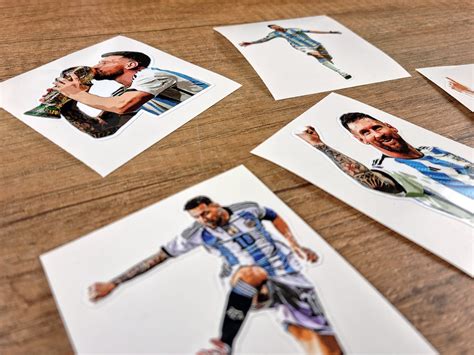 Messi Stickers Set Messi 5 Sticker Set Laminated Waterproof - Etsy