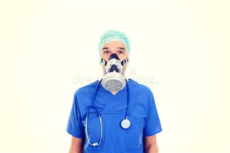 Young doctor with gas mask stock photo. Image of anesthesiologist - 105155212