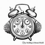 Alarm Clock Coloring Pages  Free & Printable sketch template