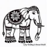 Tribal Elephant Coloring Pages  Free & Printable sketch template