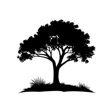 Cartoon Tree Silhouette Clip Art, Tree, Cartoon, Silhouette PNG ...