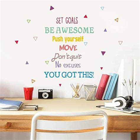 IARTTOP Colorful Inspirational Quote Wall Decal, Motivational Saying You Got This Be Awesome ...