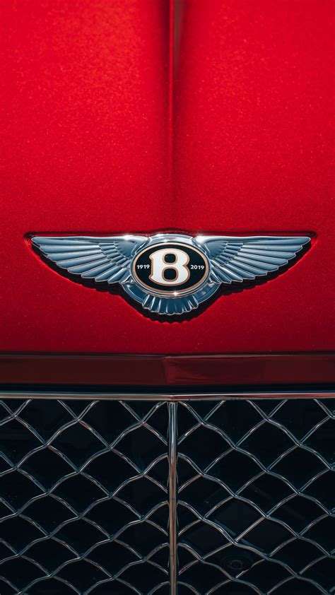 Bentley Logo 2019 Red Background 4K Ultra HD Mobile Wallpaper