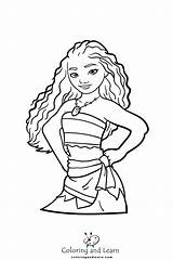 Moana Coloring Pages FREE 2025  And Learn sketch template