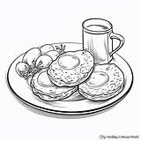 Fried Egg Coloring Pages  Free & Printable sketch template