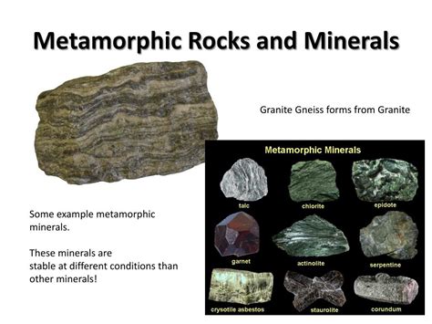 Metamorphic Rocks Examples