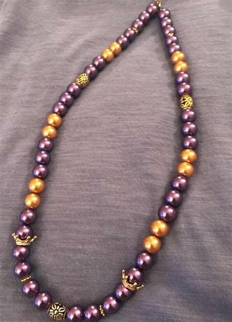 Purple and Gold Necklace Purple Necklace Purple Gift Gold - Etsy