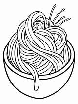 Spaghetti pasta Colouring Book Pages For Children And Adults With  sketch template