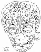 Yucca Flats NM Wenchkins Coloring Pages  Womens Calaca Mask sketch template