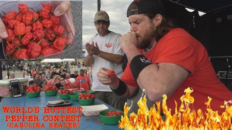 Eating 14 Carolina Reapers in 1 Minute (World's Hottest Pepper) Doesn't Go As Planned | L.A ...