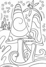 Trippy Shrooms Coloring Page Free Printable Pages Unicorn  sketch template