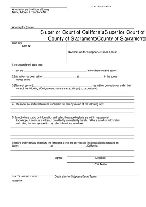 Sacramento Superior Court Civil Forms - Civil Form 2024