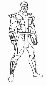 Coll Coloring Pages  Scorpion Mortal Kombat Colouring sketch template