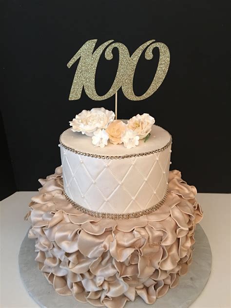 ANY NUMBER Gold Glitter 100th Birthday Cake Topper number