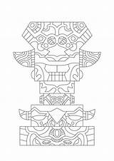 Totem Coloring Pages sketch template