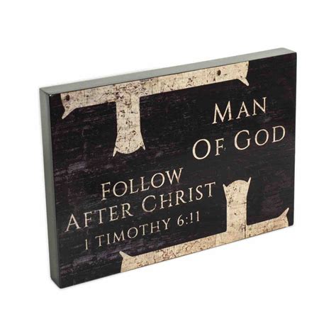 Cross Wall Art, MAN OF GOD Bible Verse on Black Wood Frame – North ...