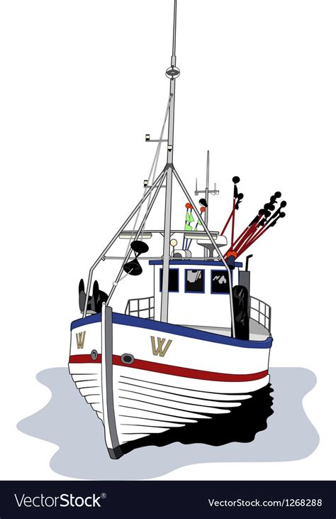 Fishing boat Royalty Free Vector Image - VectorStock