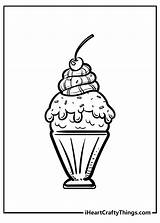 Ice Cream Sundae Coloring Picture Ice Cream Sundae Template 1pdf  sketch template