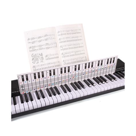 61Keys 88 Keys Piano Keyboard Reference Chart Five Line Piano Reference Chart Electronic Piano ...