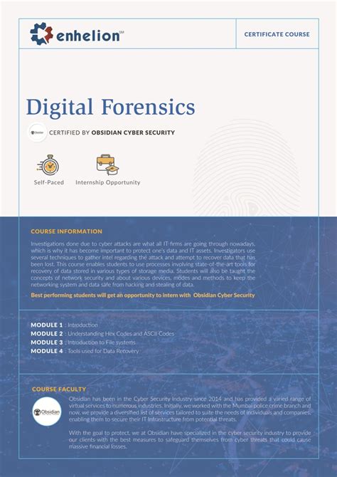 Certificate in Digital Forensics