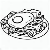 Bacon And Fried Egg 2 Coloring Pages  For Kids – Smart sketch template