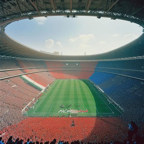 Premium Photo | A dynamic scene in a football stadium at dusk smoke and ...