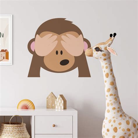 Wall Sticker Emoji See no Evil Monkey | wall-art.com