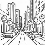 Busy City Road Coloring Page 42814 33858 sketch template