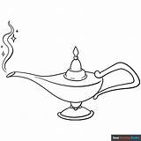 Lamp Coloring Page sketch template