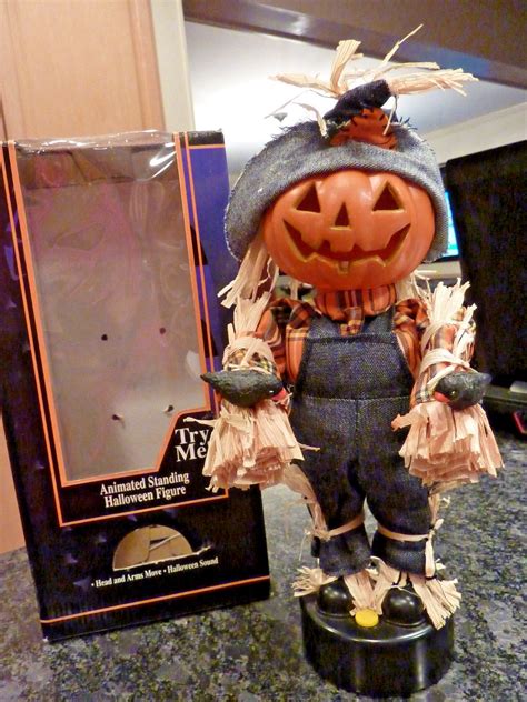 Image - Vintage Halloween Factory Gemmy Animated Scarecrow Prop Figure~In Box~12''.jpg | Gemmy ...