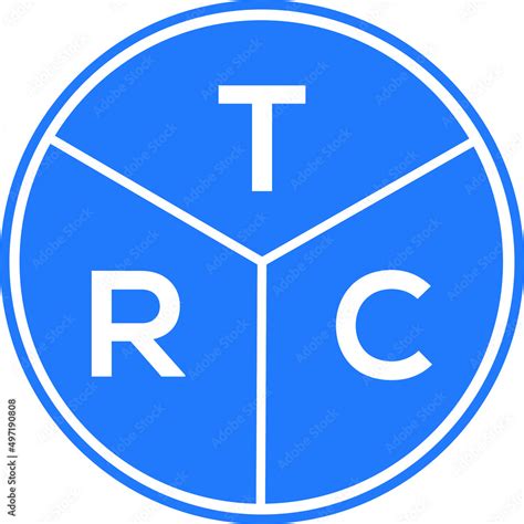 TRC letter logo design on white background. TRC creative circle letter logo concept. TRC letter ...