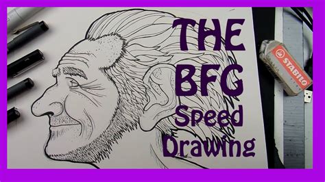 ALL THAT HAIR - The BFG Speed Drawing Part 1 | Tash Draws - YouTube