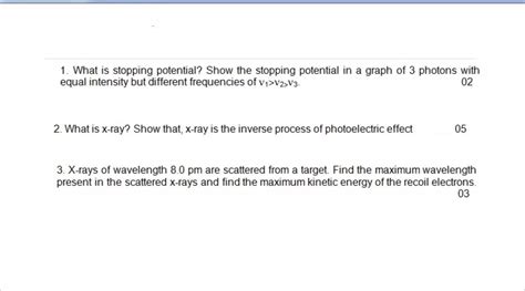 Solved 1. What is stopping potential? Show the stopping | Chegg.com