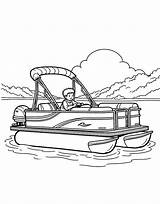 Pontoon boat coloring Page sketch template