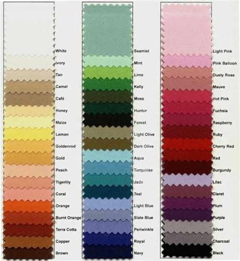 an image of color swatches with different colors in them and the text ...