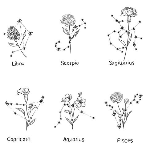 Aquarius Birth Flower Tattoo - Printable Calendars AT A GLANCE