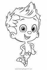Gil From Bubble Guppies Coloring Page For Kids  Free sketch template