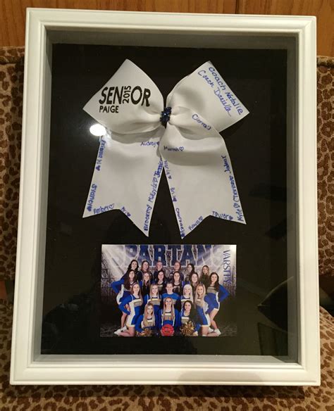 Cheerleading Senior / Coach Gift Shadow Box | Cheer gifts, Cheer coach gifts, Cheer team gifts