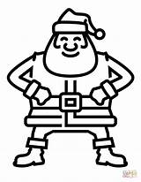 christmas santa coloring Page sketch template