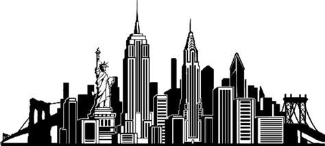 Download New York City Skyline Wall Decal Silhouette - New York City Skyline Silhouette ...