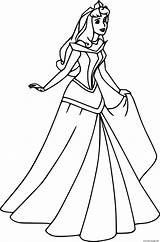 Simple Princess Aurora Coloring Page Printable sketch template