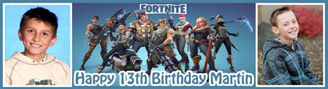 Fortnite Birthday Banner Fortnite Birthday Party Banners | Personalised Party Banners [] - €12. ...