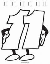 Number 11 Coloring Page  Coloring Nation sketch template