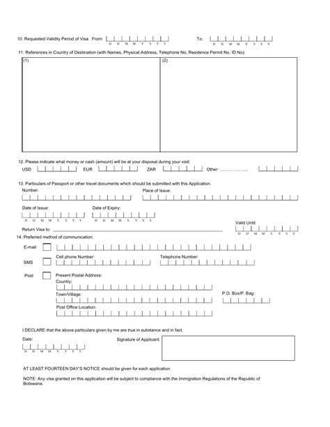 Form 1 - Fill Out, Sign Online and Download Printable PDF, Botswana | Templateroller