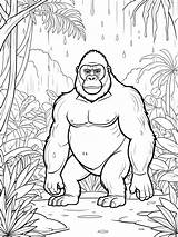 20  Free Printable Gorilla Coloring Pages For Kids sketch template