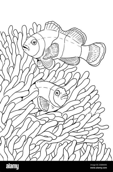 Coral Reef Cartoon Coloring Pages