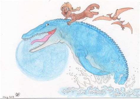 Swimming with a mosasaur by Thorinstrawberry on DeviantArt