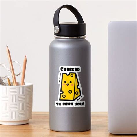 "Funny Cheese Lover Cheesed to Meet You Cute Cartoon" Sticker for Sale by SportsStars | Redbubble