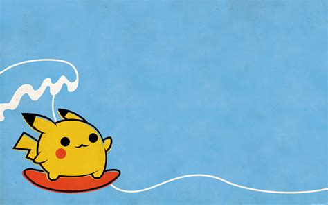 Pokemon Pikachu, Pokémon, minimalism, surfing, Pikachu HD wallpaper | Wallpaper Flare